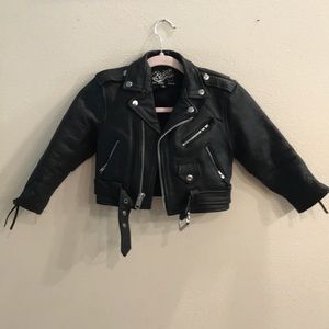 Authentic Leather Kids Motorcycle Jacket!
